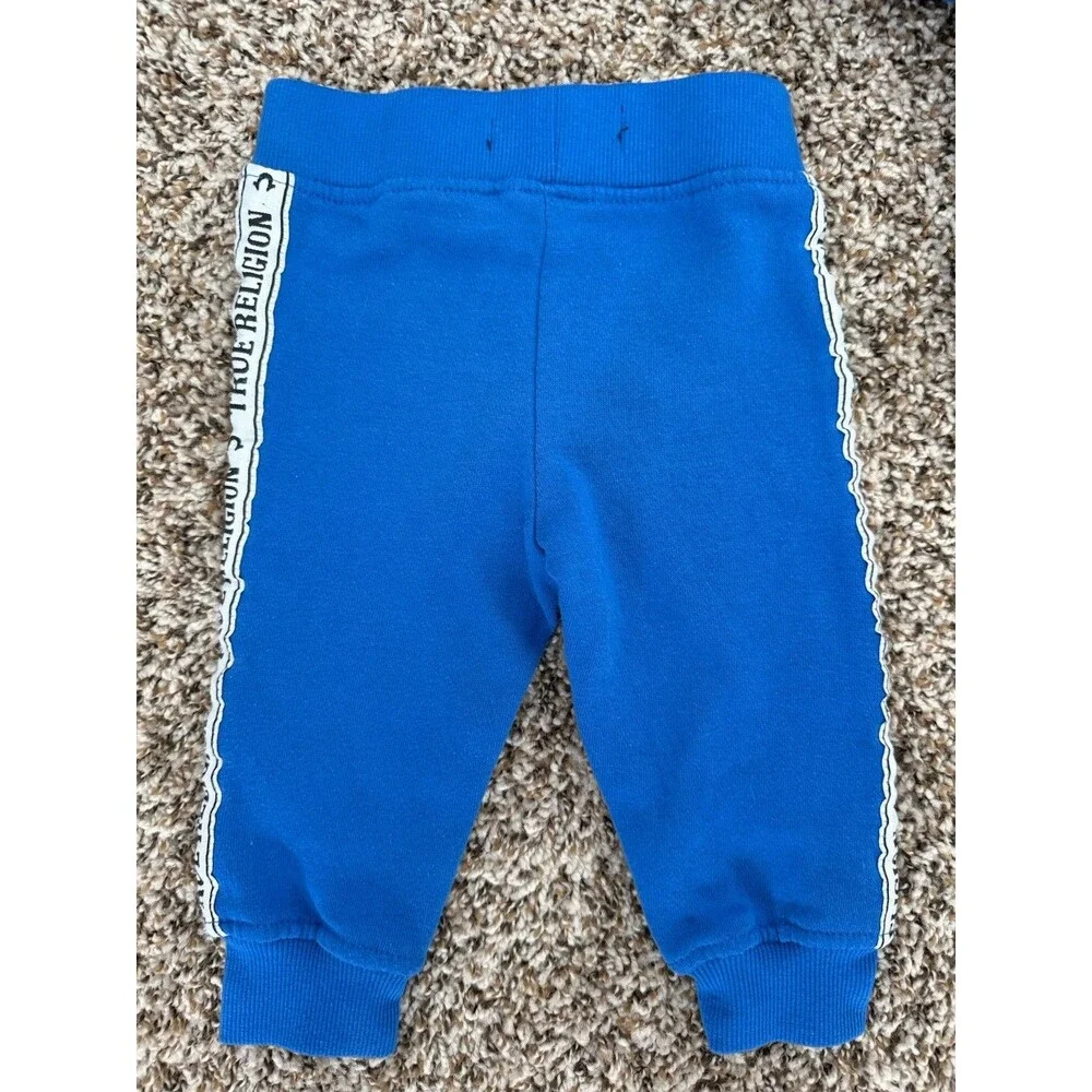 True Religion Baby Boys Fleece Hoodie Jogger Set Blue Size 12 Mths Jacket 18 M